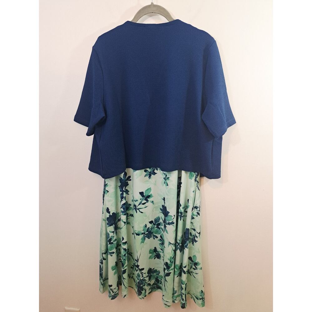 Blair Women's 2 Piece Dress & Top Blue Floral Medium Midi Length - Picture 2 of 6